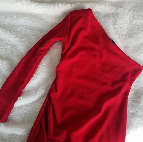 One Shoulder Ruched Dress - Picture 2 of 6